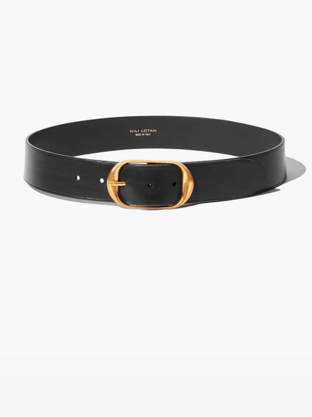 Nili Lotan Nili Belt Black Leather 85 New